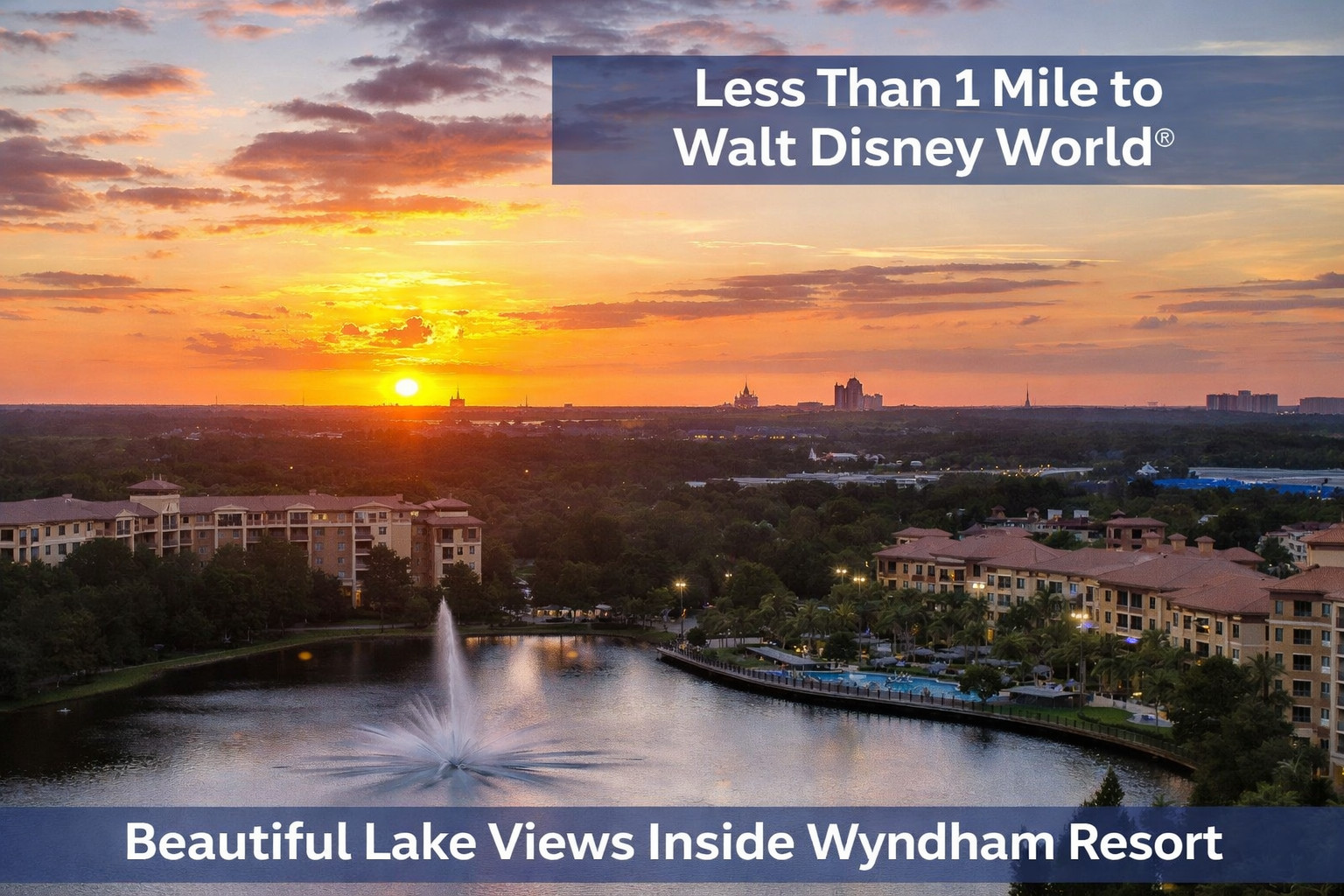 Wyndham Bonnet Creek Closest to Disney 1BR Deluxe Sleeps 4 Checkin 8/2 5 Night