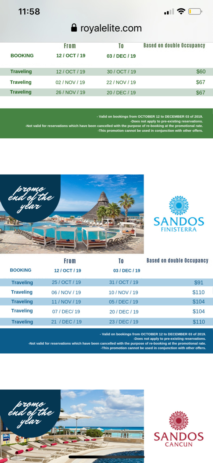SANDOS FINISTERRA LOS CABOS TIMESHARE, ROYAL ELITE WEEKS RENTAL