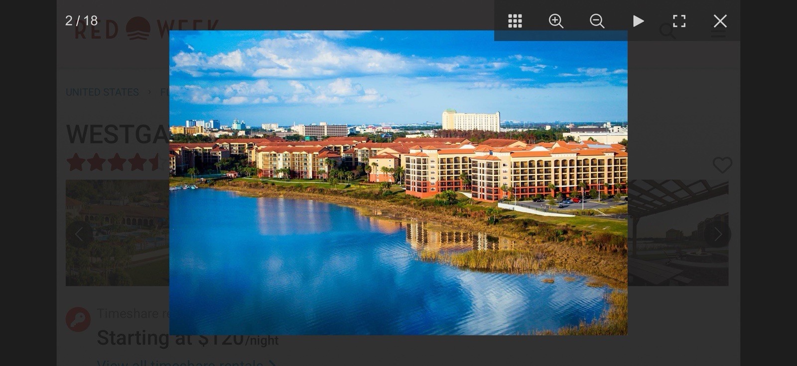 Westgate Resort Timeshare with Attractions and Lakefront Views. Nov 21-28 2-BR