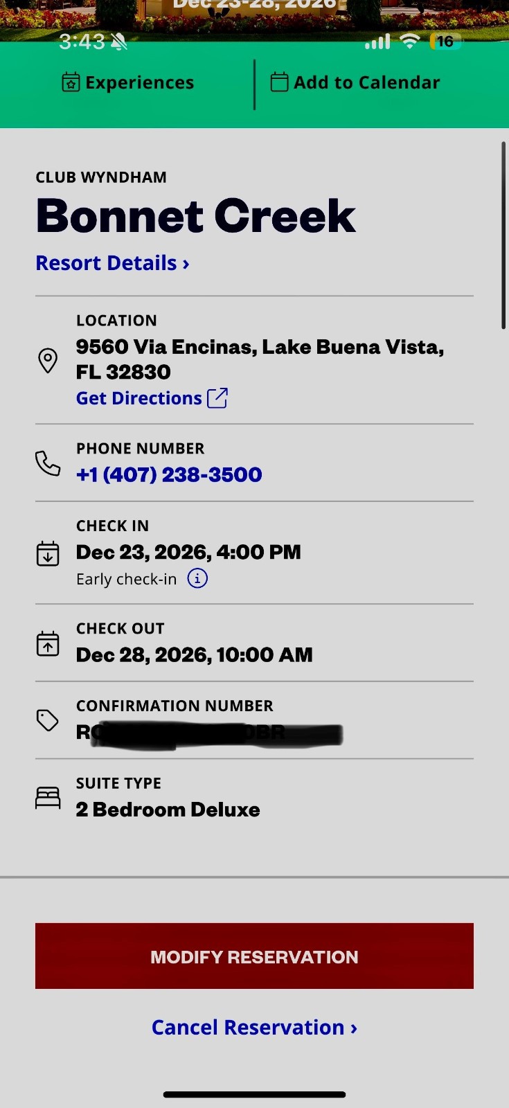 Wyndham Bonnet Creek 2Br Deluxe Christmas Week Dec 23-28 2026