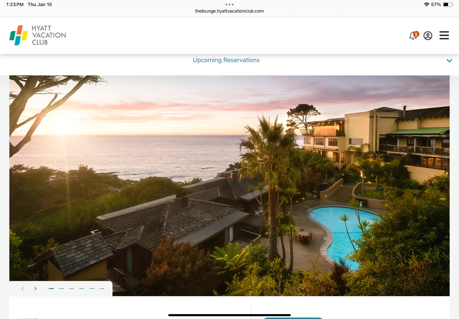 Hyatt Monterey Bay Carmel timeshare August 16-20, 2026 1 bedroom, sleeps 4