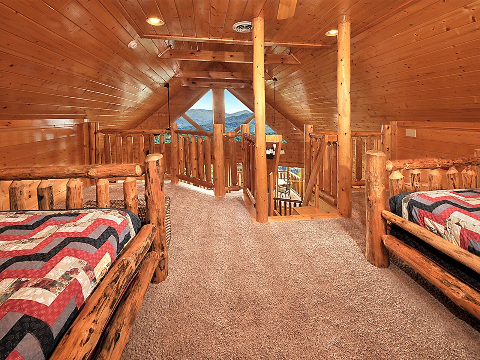 Nothin But Views Sevierville Cabin Rental, 2 beds 2 bath, gorgeous mountain view