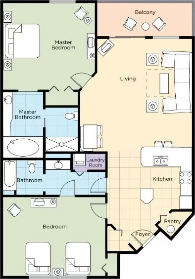 SEPTEMBER WEEKS~ Wyndham Cypress Palms Resort -~2BR/2BATH /SLPS 8/ 7/N