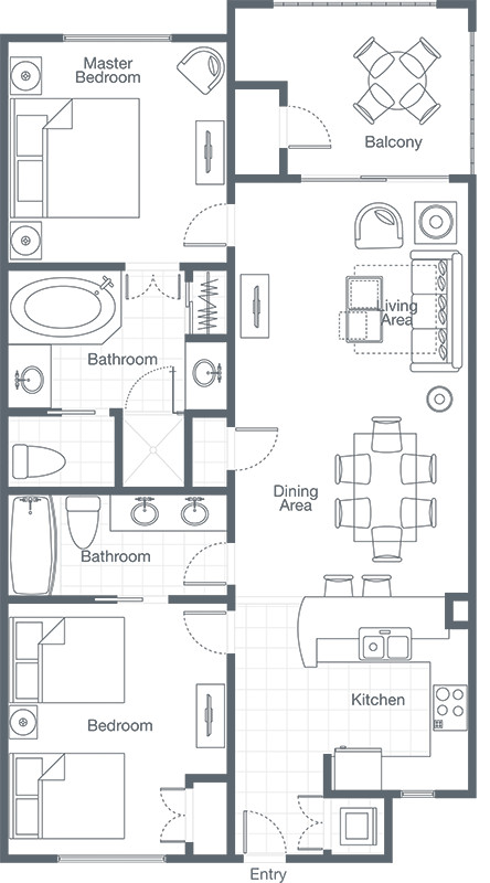 SHERATON VISTANA VILLAGES, Orlando FL Two Bedroom Villa