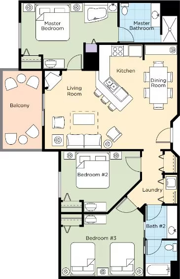 Wyndham Glacier Canyon- 3 bedroom deluxe – August 18-21 – Wilderness waterpark