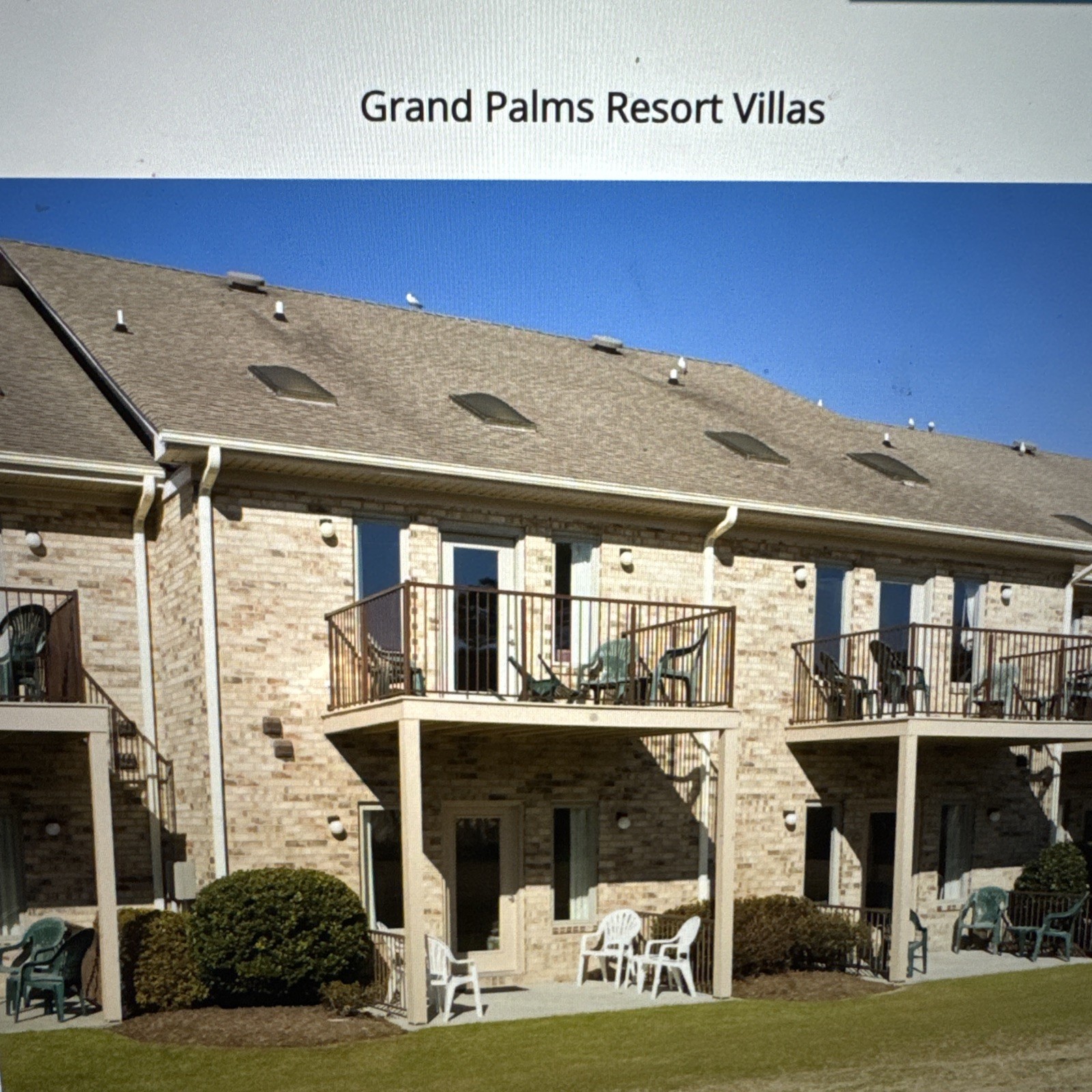 Grand Palms Resort Villas 1 BDRM– Surfside Beach, SC