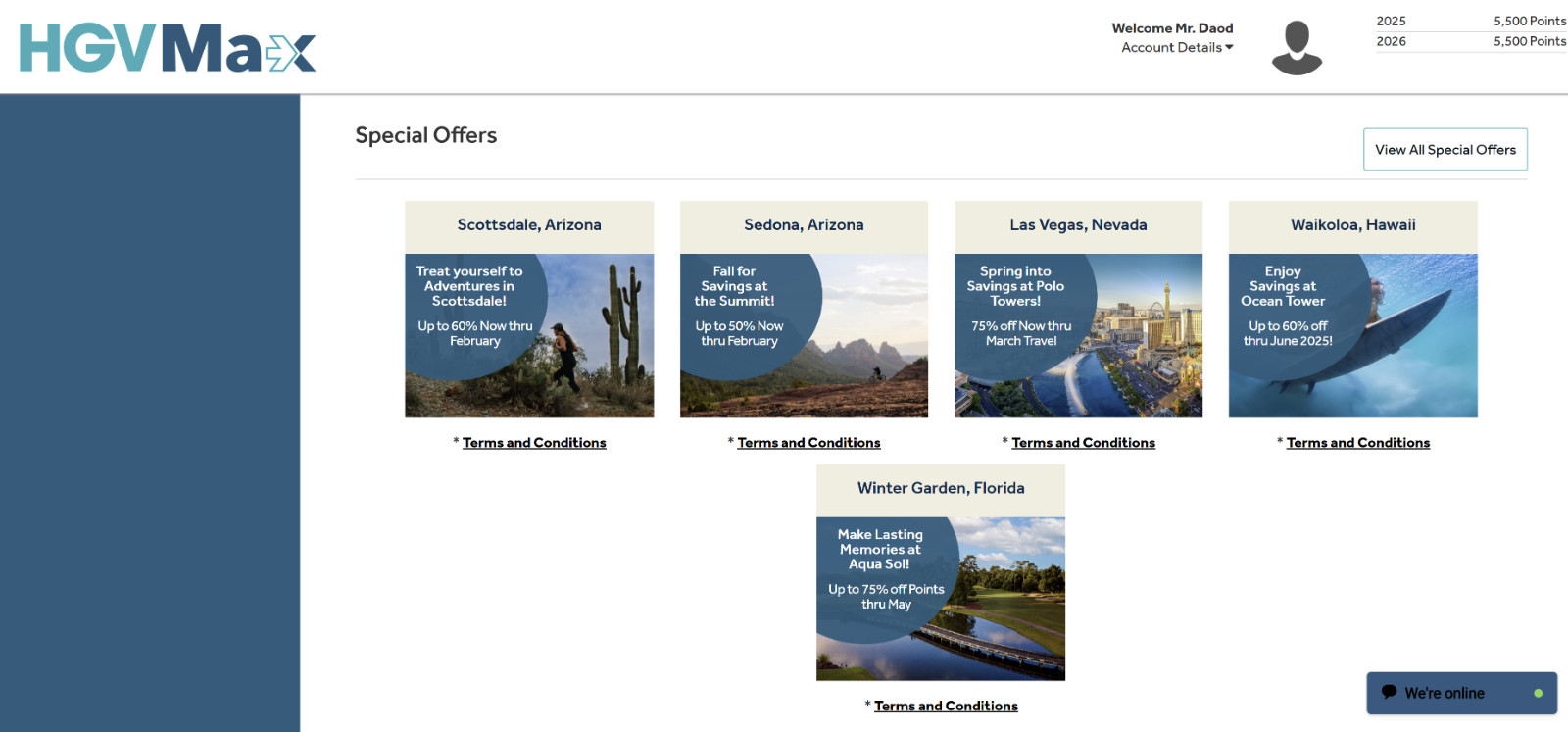 Hilton Grand Vacation (HGV Max US Collection Biennial) Timeshare Points
