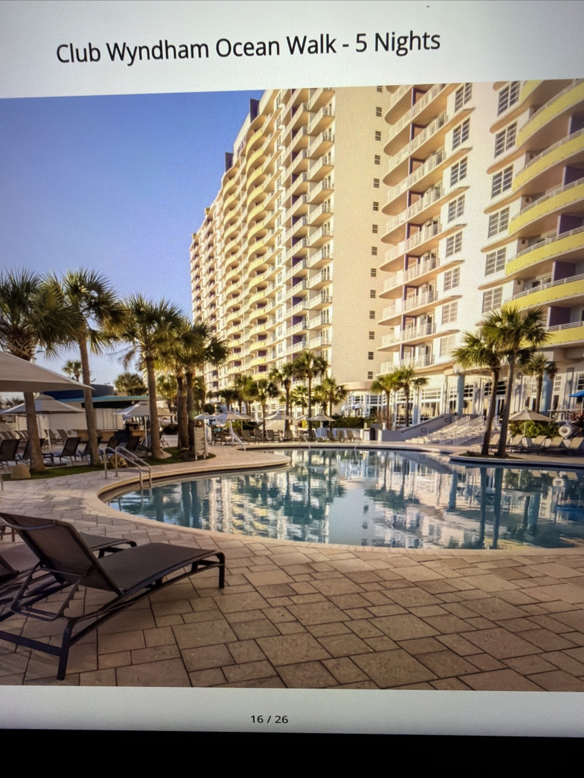 1 BDRM 1 Week, Daytona Beach, FL Club Wyndham Ocean Walk