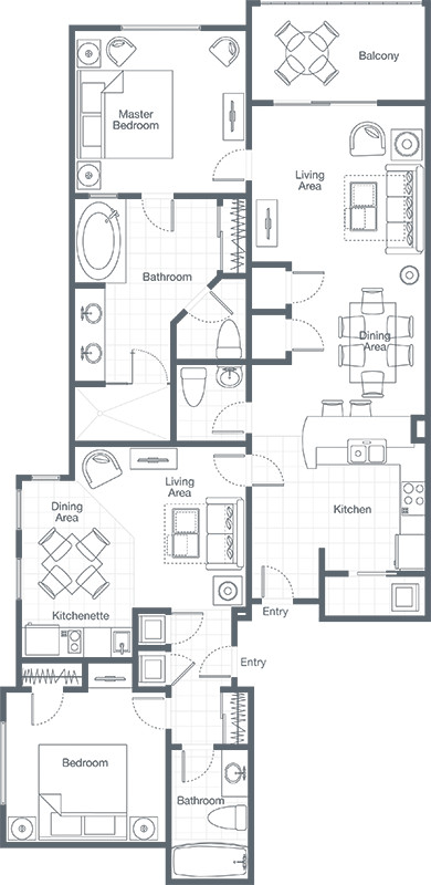 SHERATON VISTANA VILLAGES, Orlando FL Two Bedroom Villa
