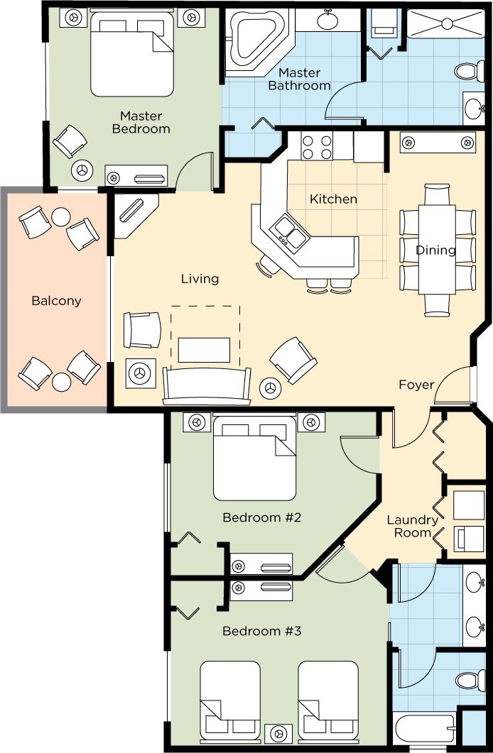 Club Wyndham Bonnet Creek – 3BR Deluxe – 3 nights Aug 5-8