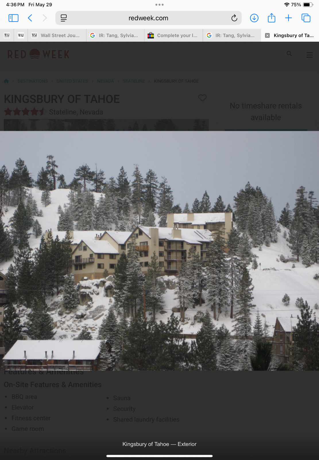 kingsbury at south lake tahoe, 2 bdrm, 2 bath july 12-18 timeshare rental