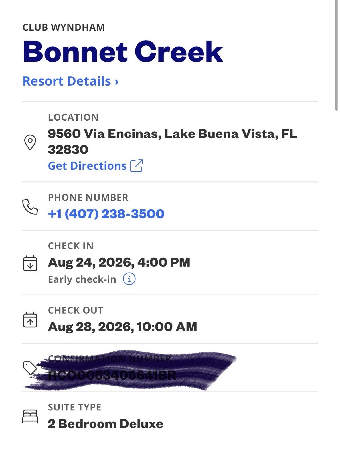 WYNDHAM BONNET CREEK ORLANDO 2 Bd DELUXE 4 Nights RENTAL 8/24 – 8/28 2026 DISNEY
