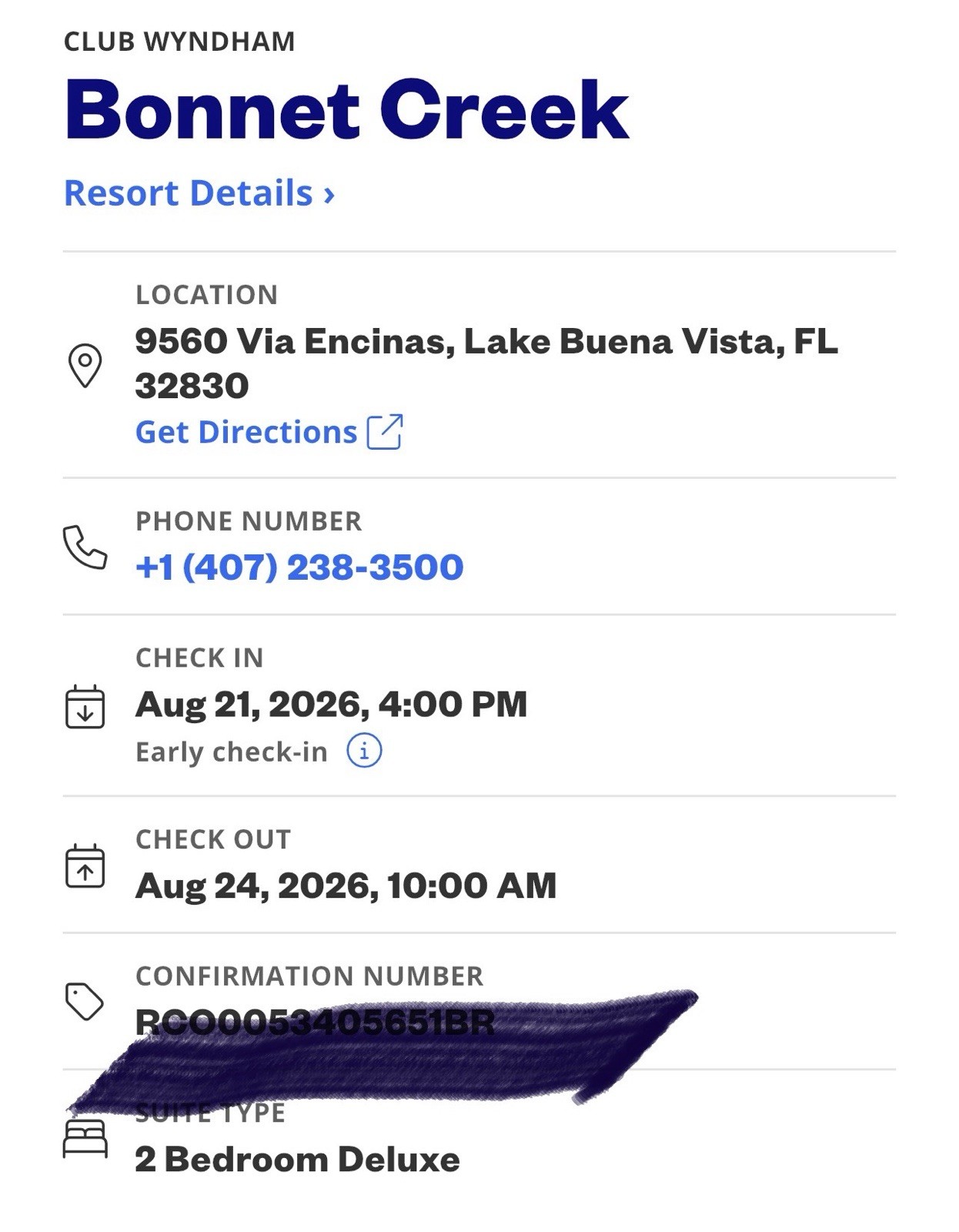 WYNDHAM BONNET CREEK ORLANDO 2 Bd DELUXE 3 Nights RENTAL 8/21 – 8/24 2026 DISNEY