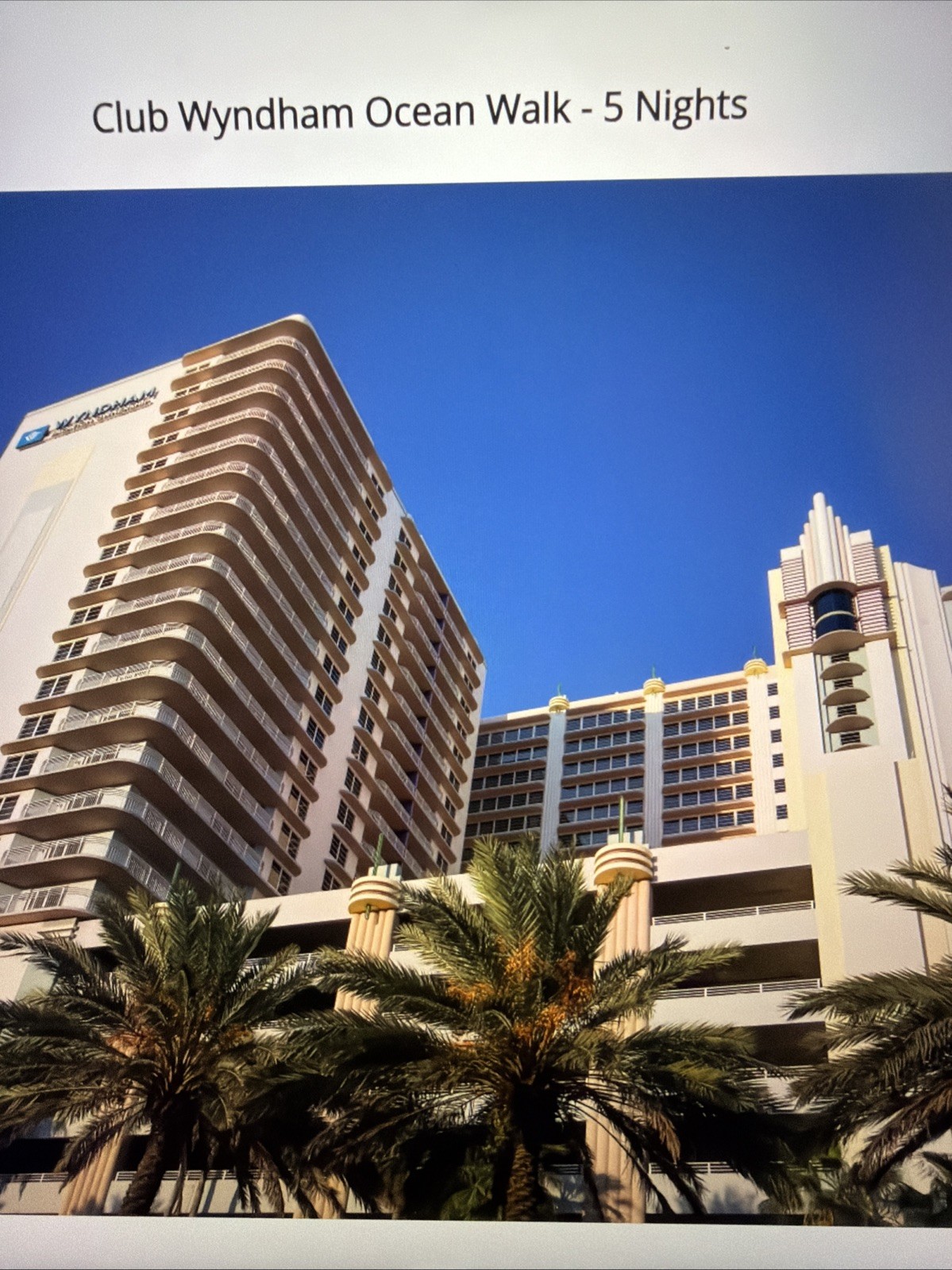 1 BDRM 1 Week, Daytona Beach, FL Club Wyndham Ocean Walk