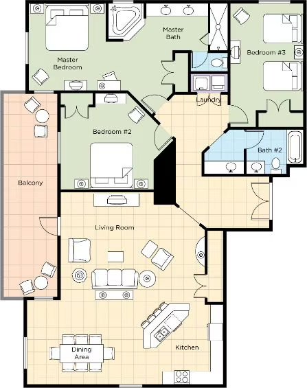 Club Wyndham Bonnet Creek Orlando, FL | 3 BR Pres. | 2 NIGHTS | July 31-August2
