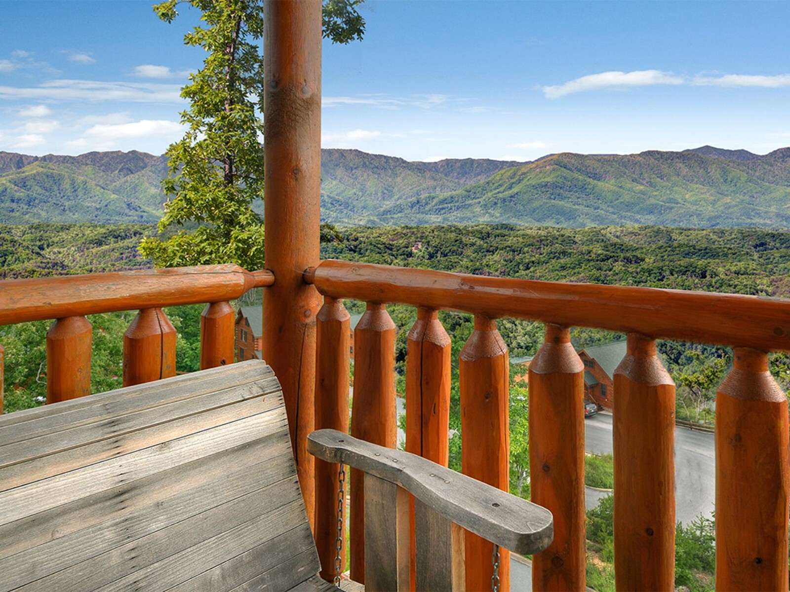 Nothin But Views Sevierville Cabin Rental, 2 beds 2 bath, gorgeous mountain view
