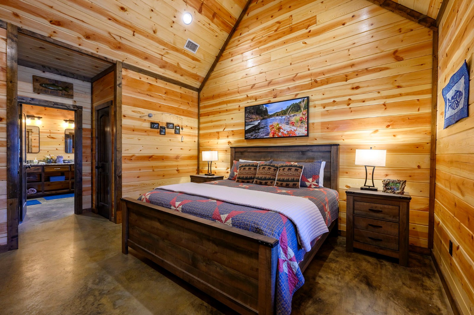 2NIGHT STAY Luxury Cabin Vacation Rental Broken Bow Okla Beavers Bend BLUE EAGLE